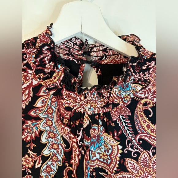 Anthropologie Women’s Cady Tiered Paisley Lined Long Sleeve Tunic Dress - Picture 3 of 11